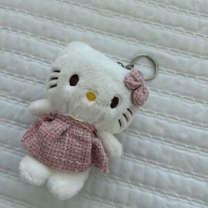Pink Tweed Hello Kitty Bag Charm